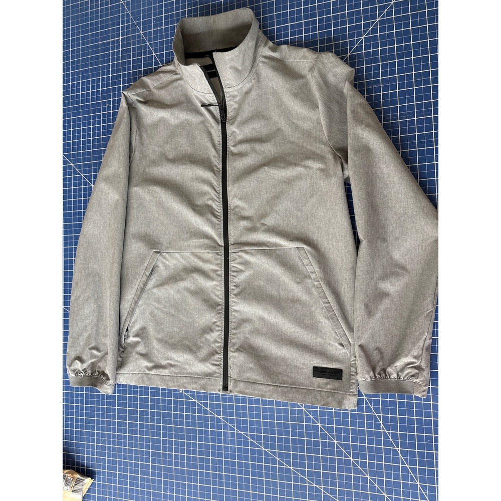Abercrombie & Fitch Softshell Jacket Mens XS Grey Excellent Full Zip Mock Neck